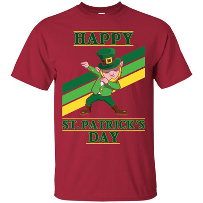 Dabbing Leprechaun Saint Patrick_s Day T-shirt Cardinal