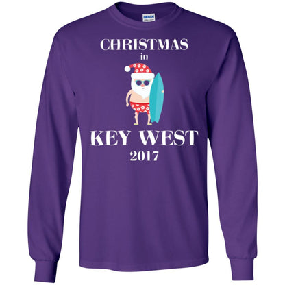 Family Vacation T-shirt Christmas In Key West 2017 Purple