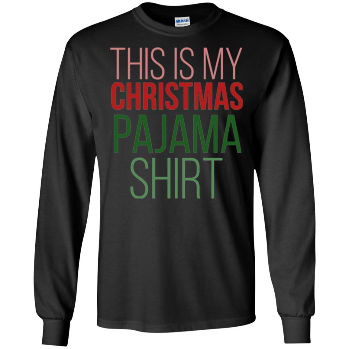 Christmas T-shirt This Is My Christmas Pajama Black