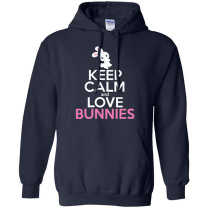 Bunny T-shirt Keep Calm And Love Bunnies Navy