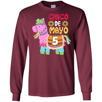 Cinco De Mayo Pinata Jockeys Horse Race 5th Birthday T-shirt Maroon