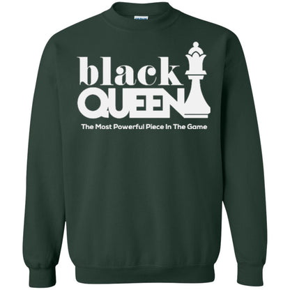 Black Queen The Most Powerful Piece In The Game Proud Black Woman T-shirt Forest Green