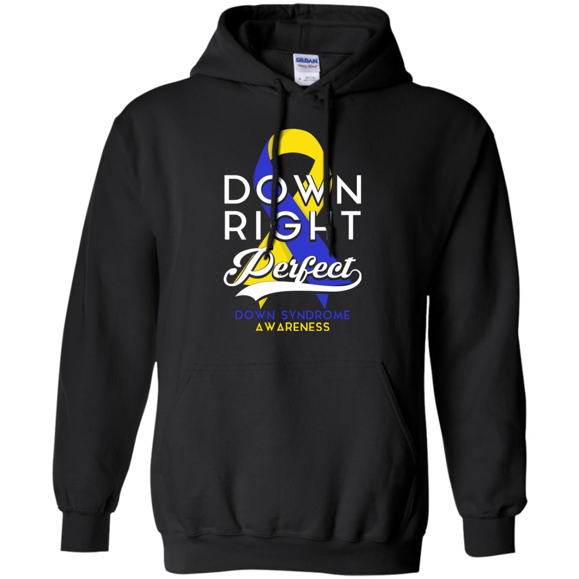 Down Right Perfect Down Syndrome Awareness T-shirt Black