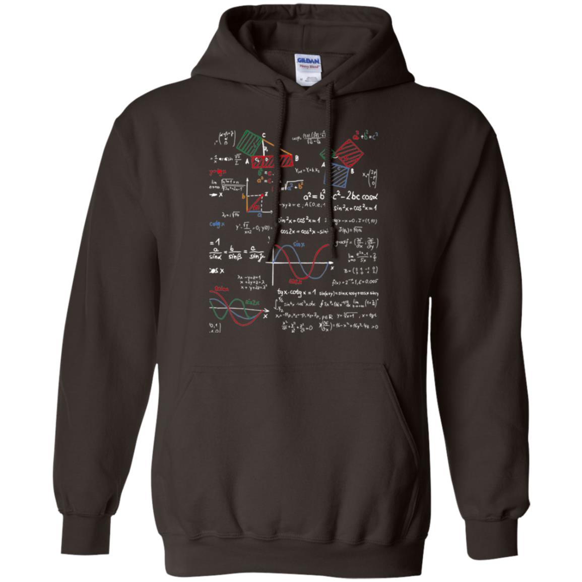 Math Lover T-shirt Formulas Cheat Sheet Dark Chocolate