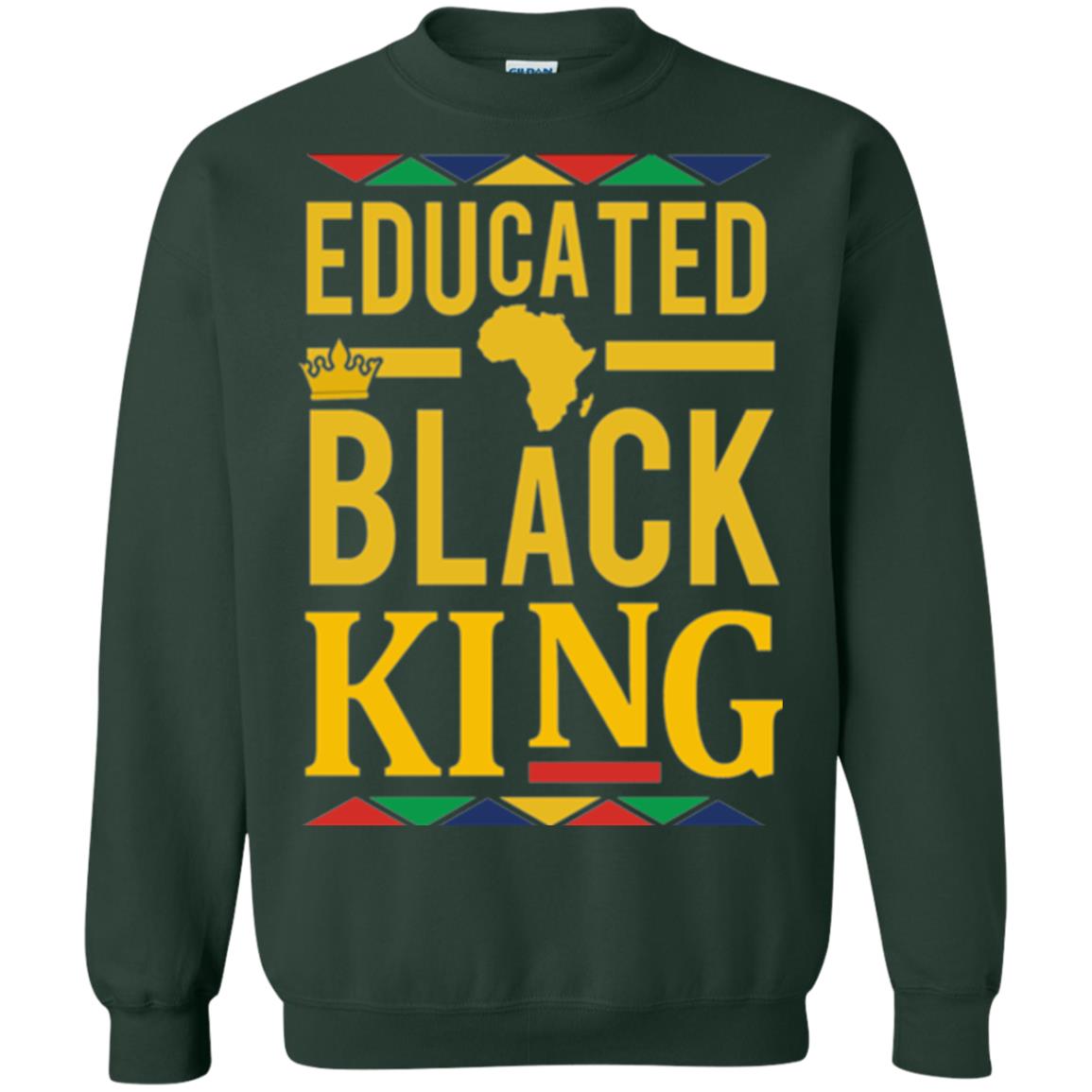 African Dna Pride T-shirt Dashiki Educated Black King Forest Green