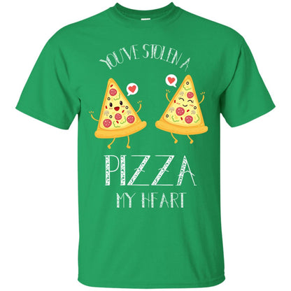 Pizza Lover T-shirt You've Stolen A Pizza My Heart Irish Green