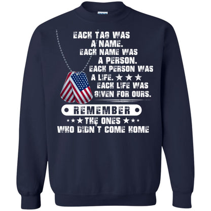Each Tag Was A Name. Each Name Was A Person. Each Person Was A Life Shirt Navy