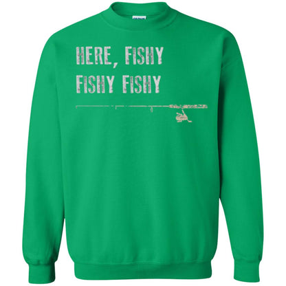 Fishing Lover T-shirt Here Fishy Fishy Irish Green