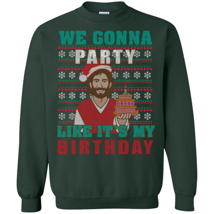 Brithday T-shirt We Gonna Party Like It's My Birthday Forest Green