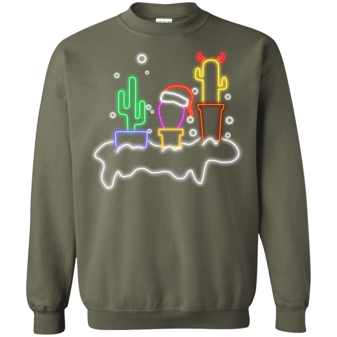 Cactus Merry X-mas Gift Shirt Military Green