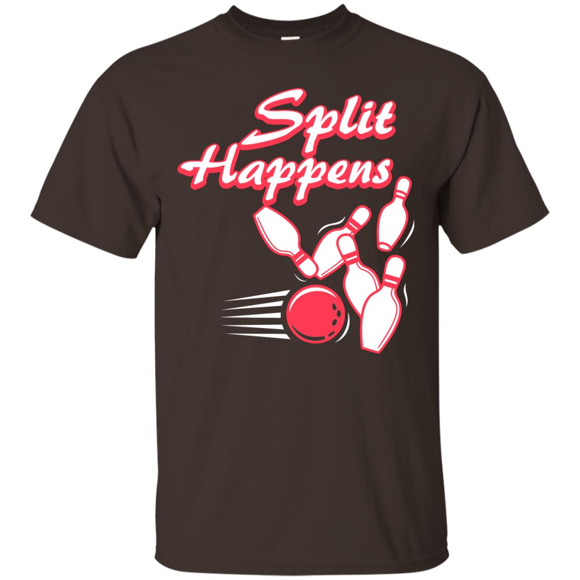 Bowling Lover T-shirt Split Happens Dark Chocolate