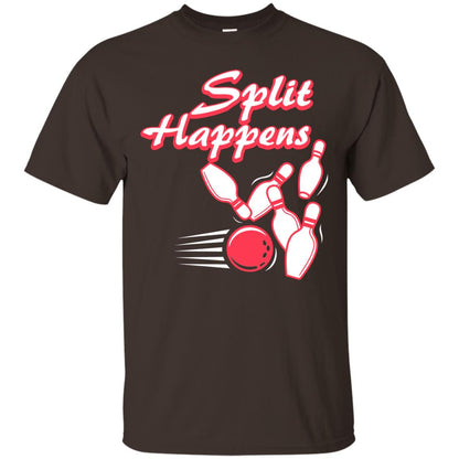 Bowling Lover T-shirt Split Happens Dark Chocolate