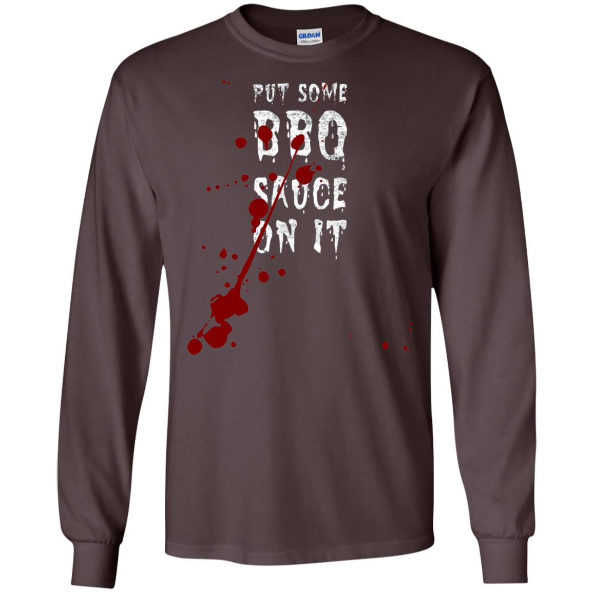 Put Some Bbq Sauce On It Funny Ketchup Squirt Drip Dark Chocolate