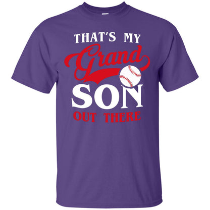 That_s My Grand Son Out There Baseball T-shirt For Grandpa Purple