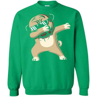 Dog Lover T-shirt Dabbing Pug T-shirt Irish Green