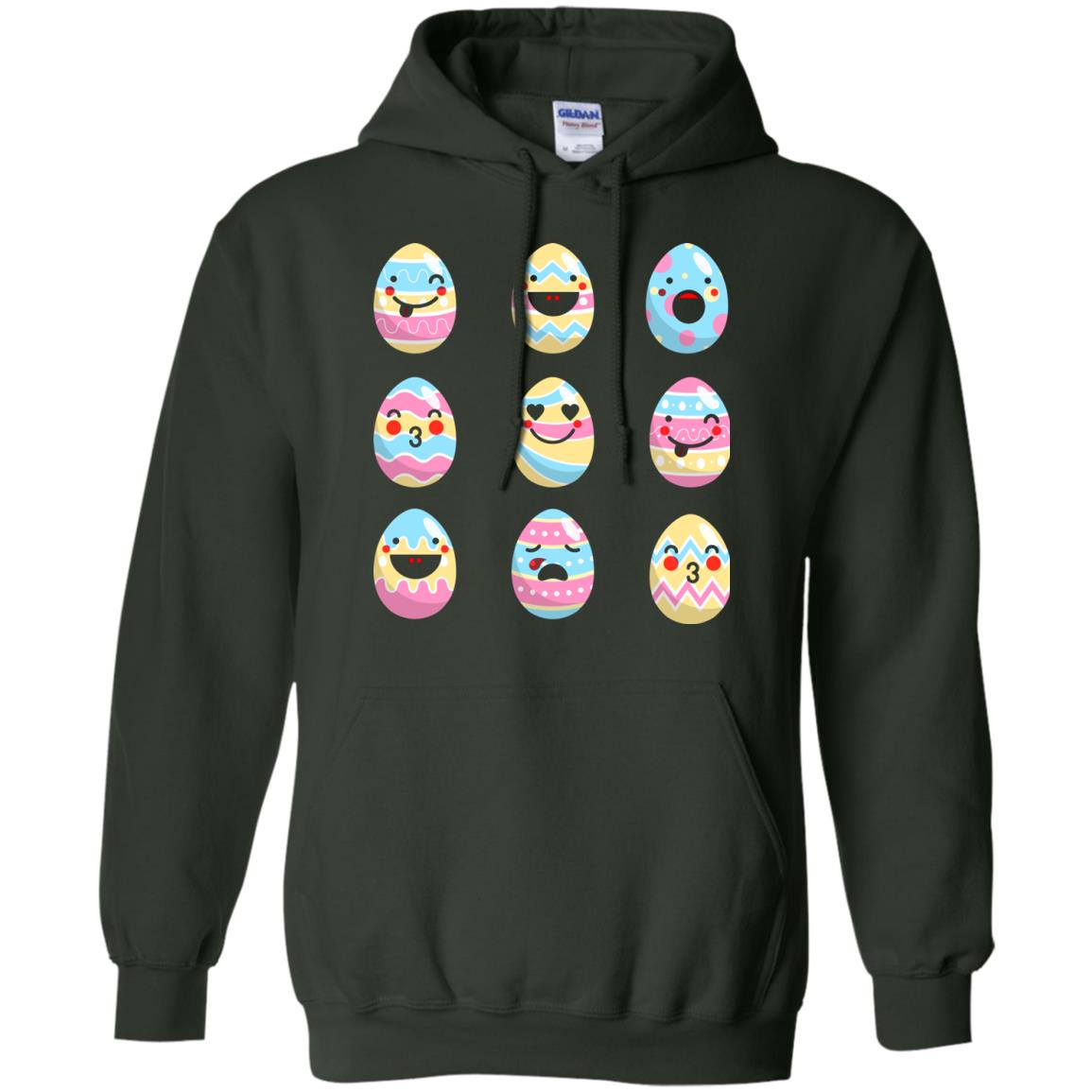 Egg Emoji Easter Happy Egg Hunt For Kids T-shirt Forest Green