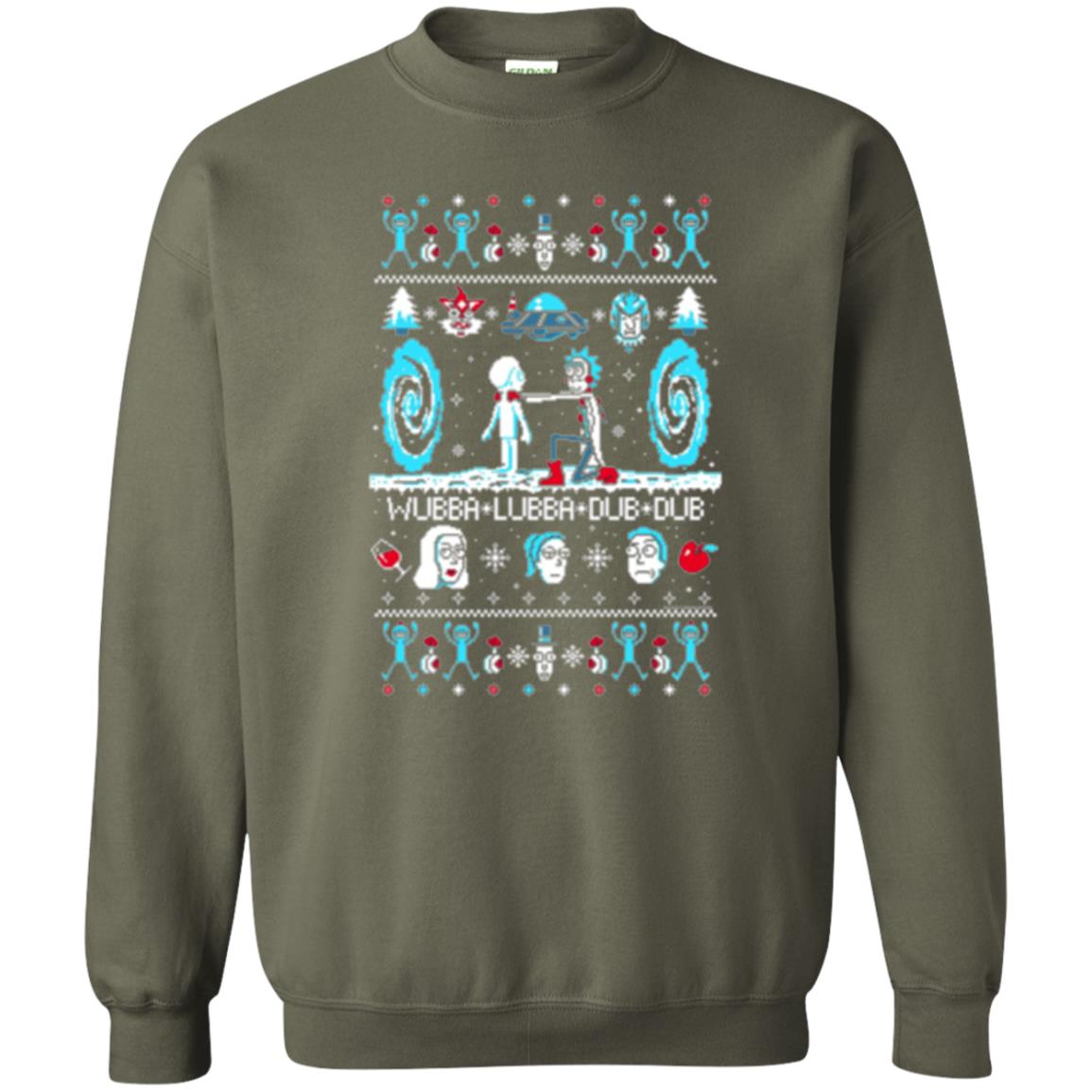Cartoon T-shirt Build A Snowmorty Military Green