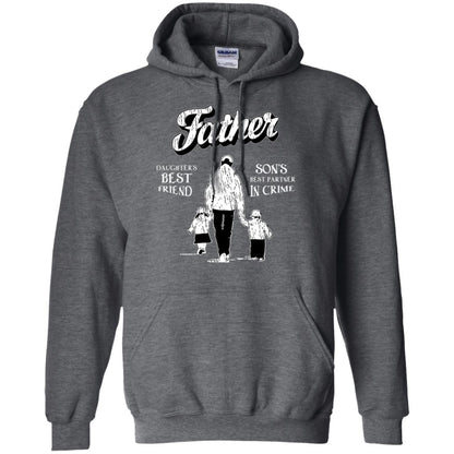 Father Is Daugther's Best Friend Son's Best Partner In Crime Shirt Dark Heather