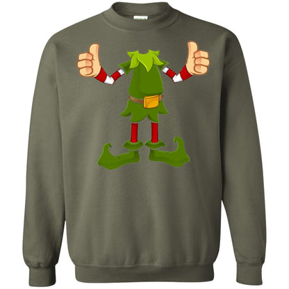 Chirstmas T-shirt Funny Elf Military Green