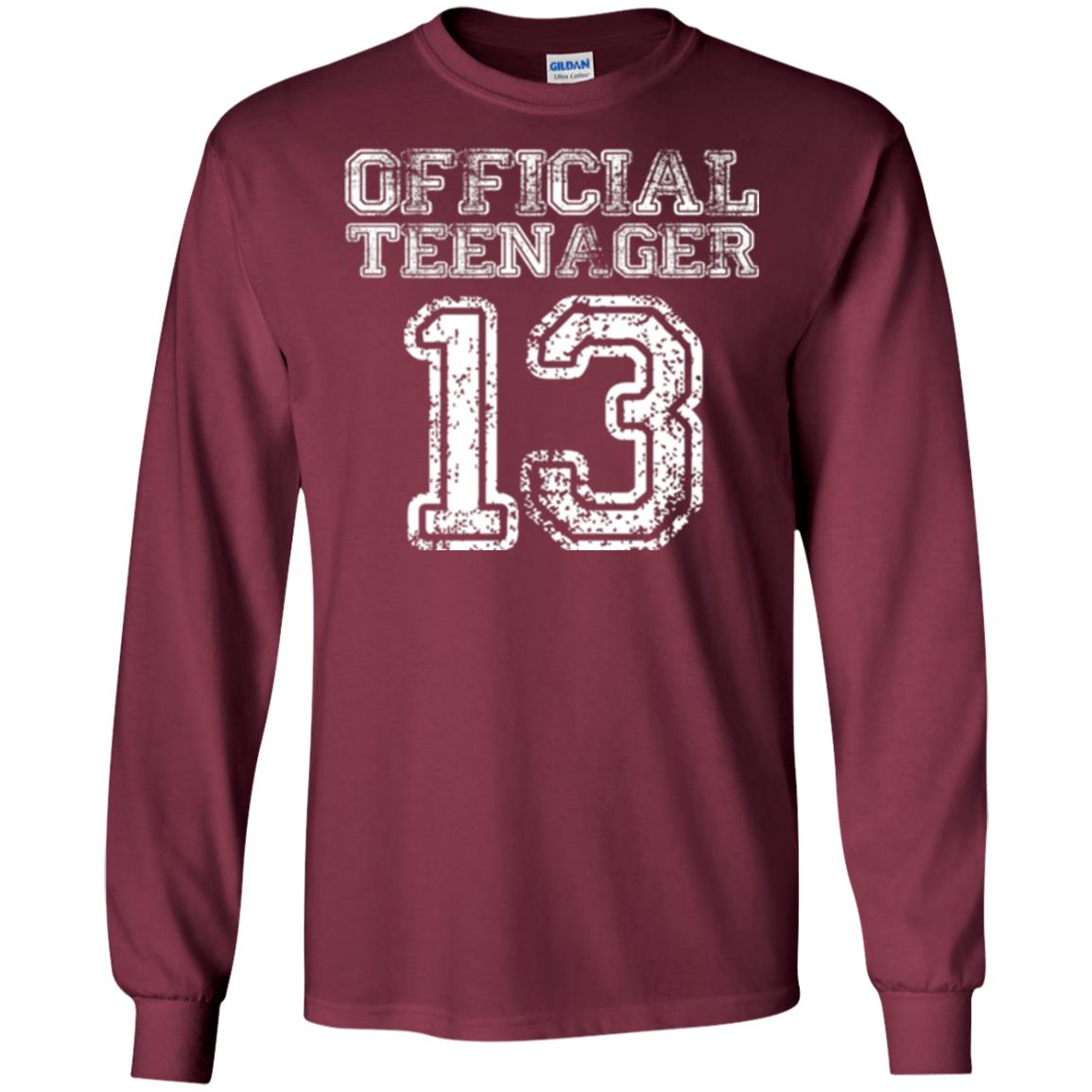 Brithday T-shirt Official Teenager T-shirt Maroon