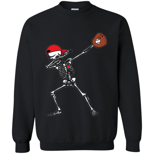 Dabbing Skeleton Baseball Lover T-shirt Black