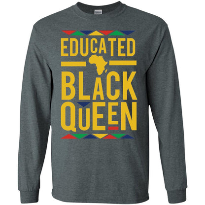 African Dna Pride T-shirt Dashiki Educated Black Queen Dark Heather