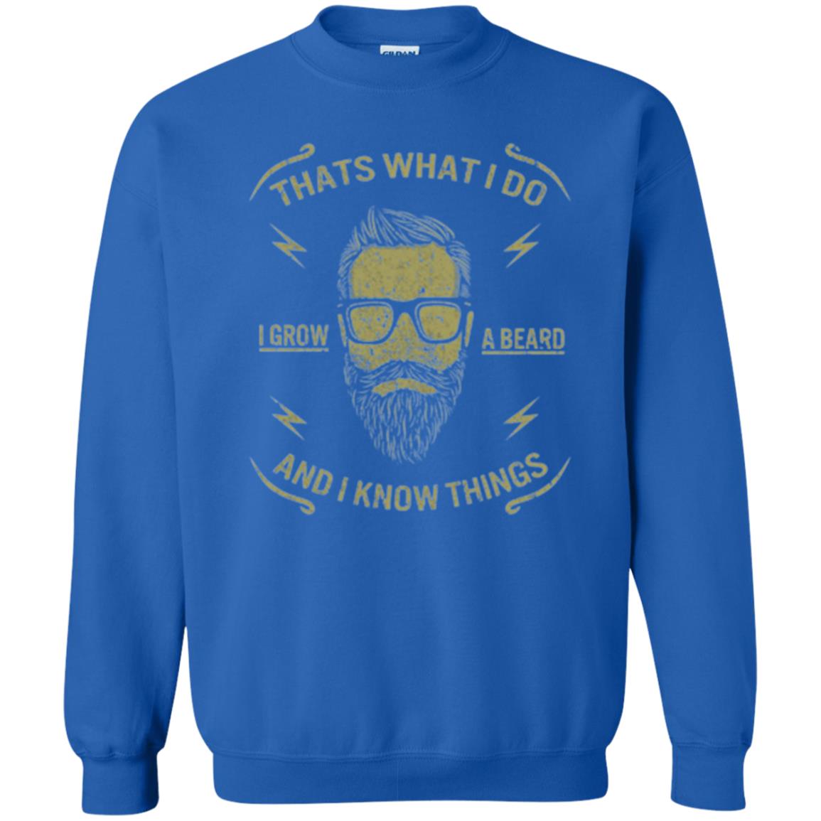 Funny Joke Retro Vintage T-shirt That What I Do I Grow A Beard Royal