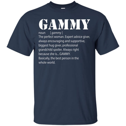 Gammy The Perfect Woman Expert Advice Giver Shirt Navy