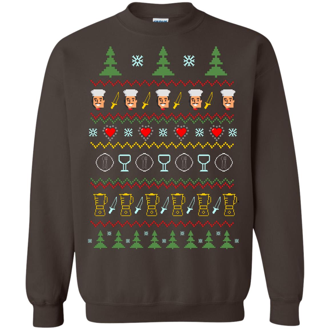 Chef Christmas X-mas Gift Shirt For Cooking Lovers Dark Chocolate