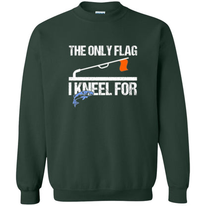 Fisherman T-shirt Ice Fishing Tip Up Flag T-shirt Forest Green