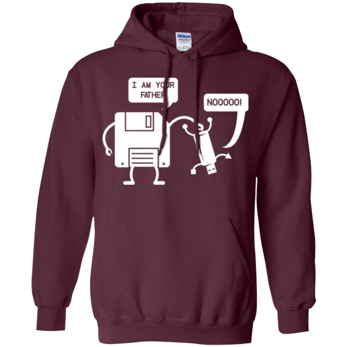 Usb Floppy Disk T-shirt I Am Your Father Maroon