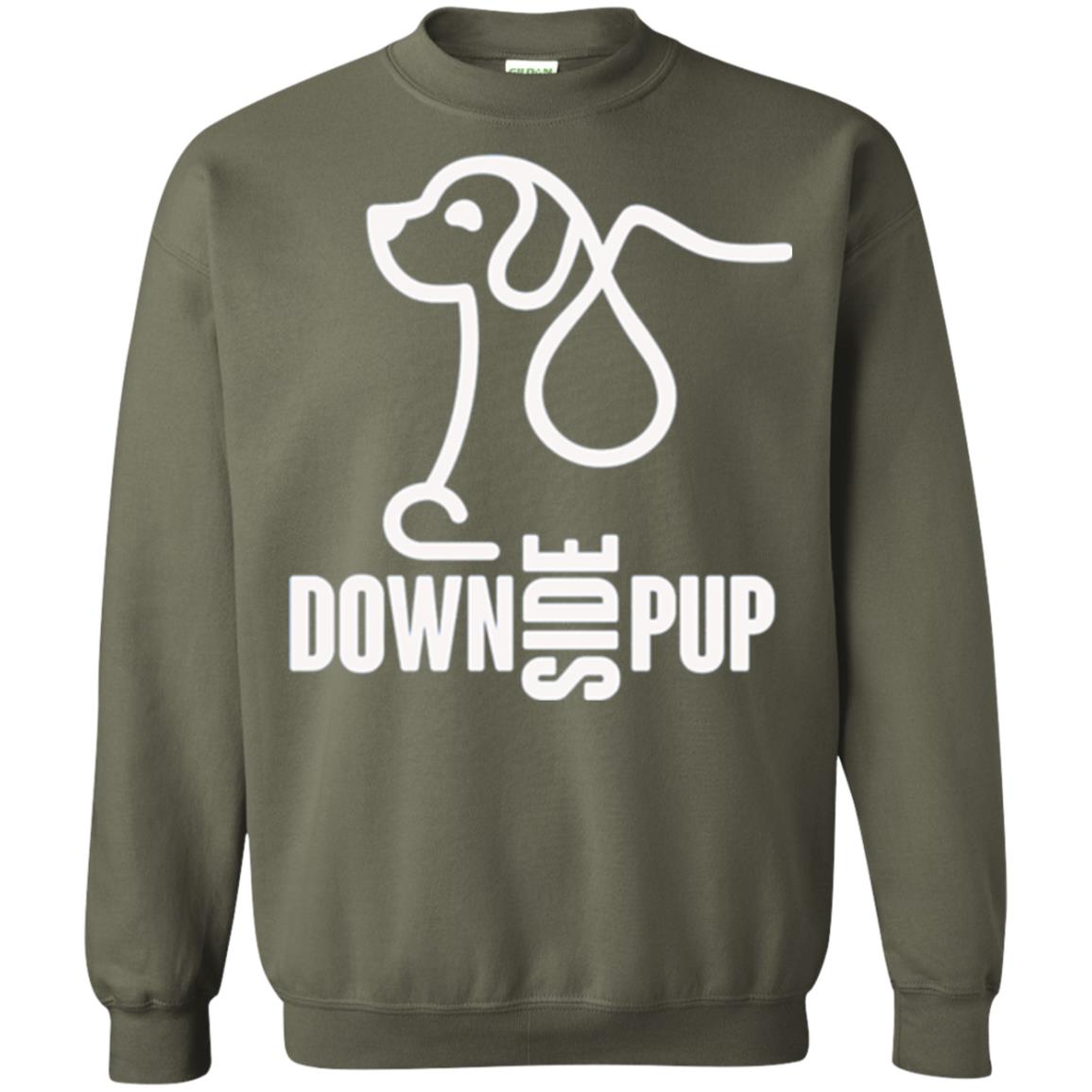 Dog Lover T-shirt Down Side Pup T-shirt Military Green