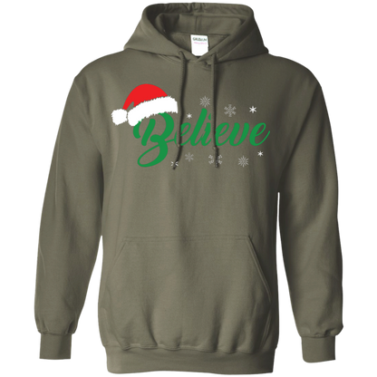 Christmas T-Shirt Believe In Santa Military Green