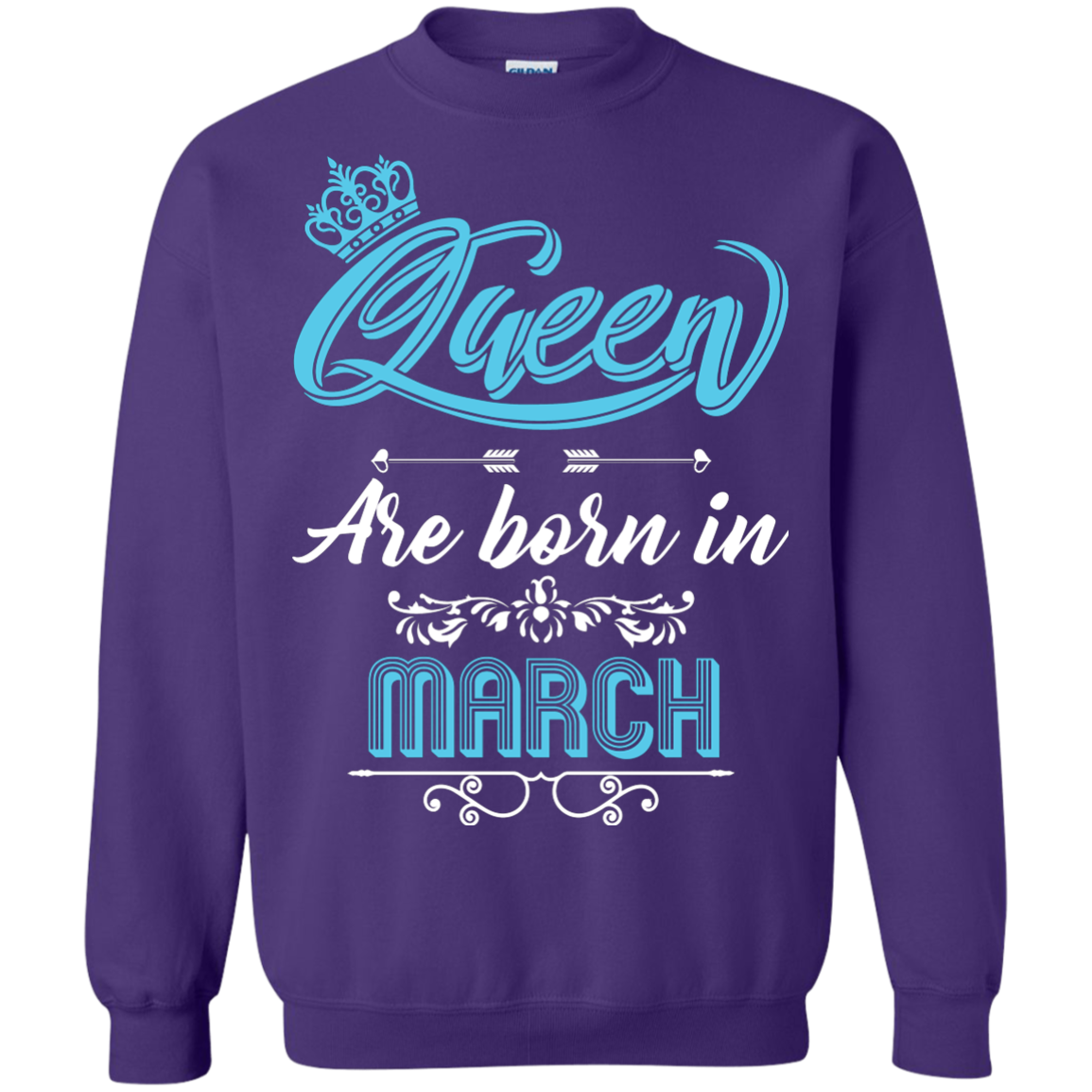 Brithday T-Shirt Queen Are Born In March Purple