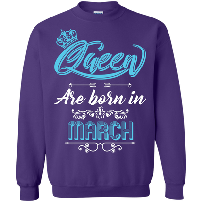 Brithday T-Shirt Queen Are Born In March Purple