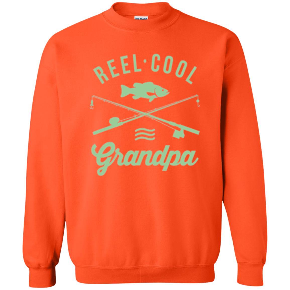 Fisherman T-shirt Retired Grandpa Reel Cool Orange
