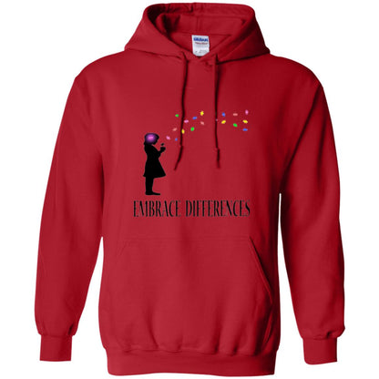 Autism Awareness T-shirt Embrace Differences T-shirt Red