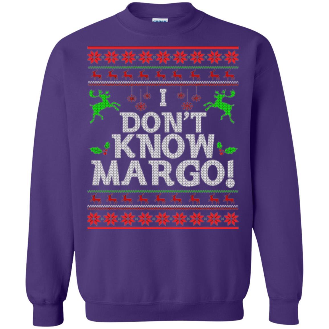 Christmas T-shirt I Don't Know Margo Purple