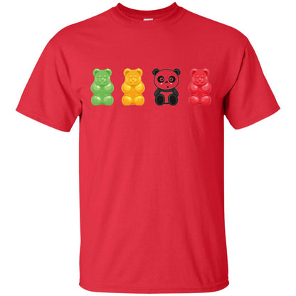 Bear Lover T-shirt Cute Panda Candy Bear Red