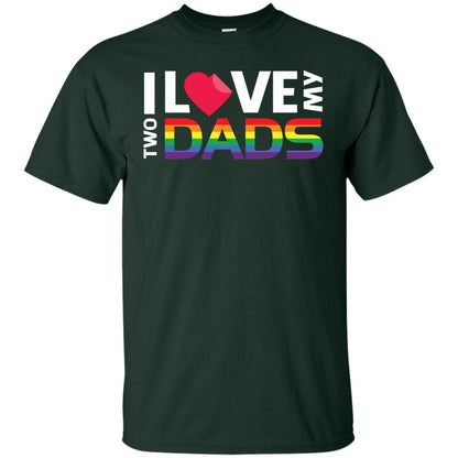 I Love My Two Dads Lgbt Shirt Forest