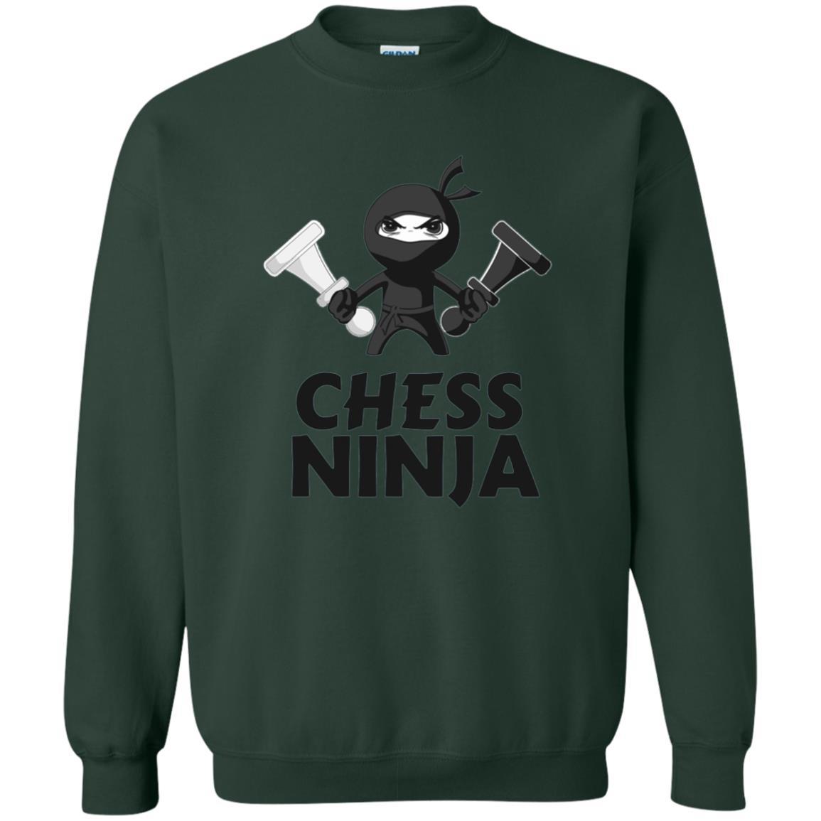 Funny Chess Ninja T-shirt Forest Green