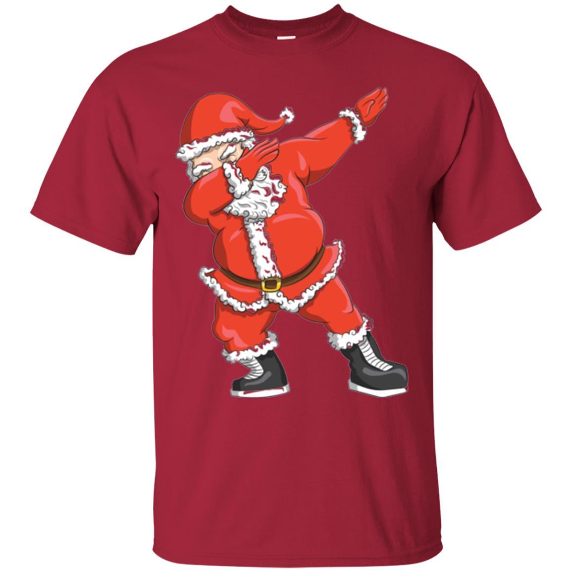 Funny Christmas T-shirt Dabbing Santa Claus Cardinal