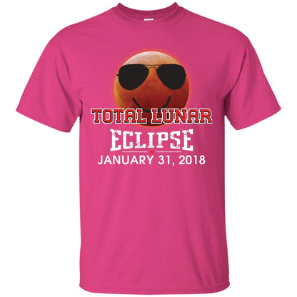 Blood Moon T-shirt Total Lunar Eclipse January 31. 2018 Heliconia