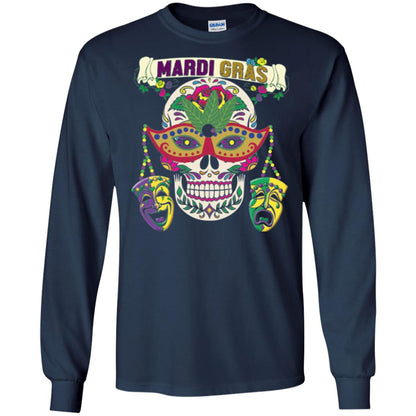 Mardi Gras Skull T-shirt Navy