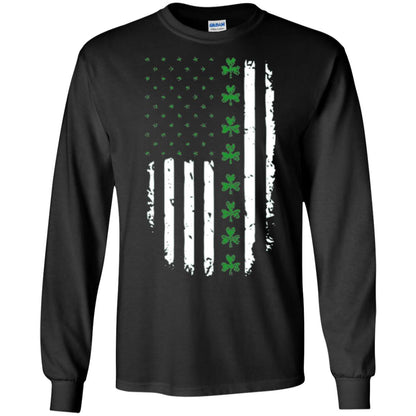 Irish American Flag St. Patrick_s Day T-shirt Black