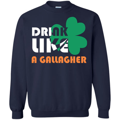 Drink Like A Gallagher Saint Patrick_s Day T-shirt Navy