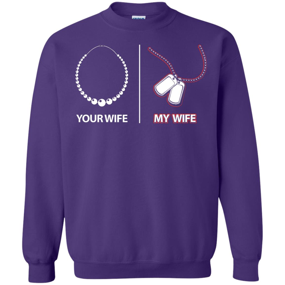Your Wife My Wife Military Husband Shirt Purple