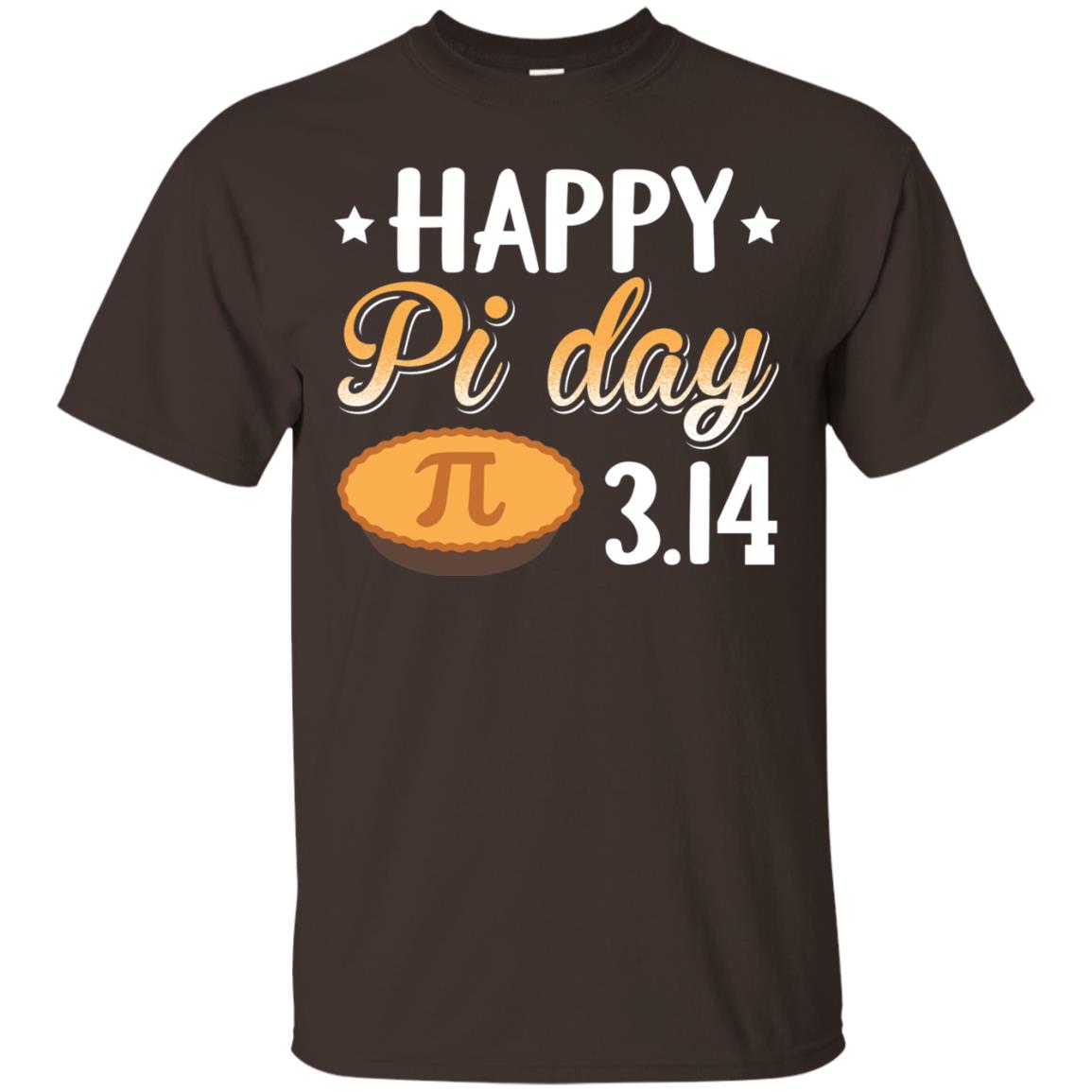 Happy Pi Day 3.14 Funny Math Lover T-shirt Dark Chocolate