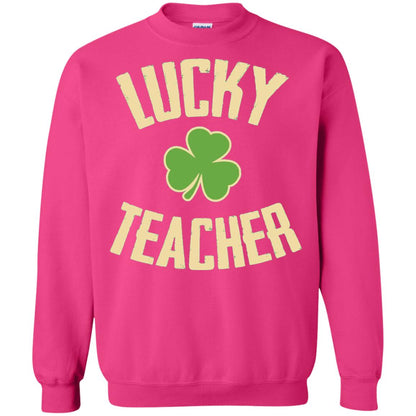 Lucky Teacher Shirt St. Patrick_s Day T-shirt Heliconia
