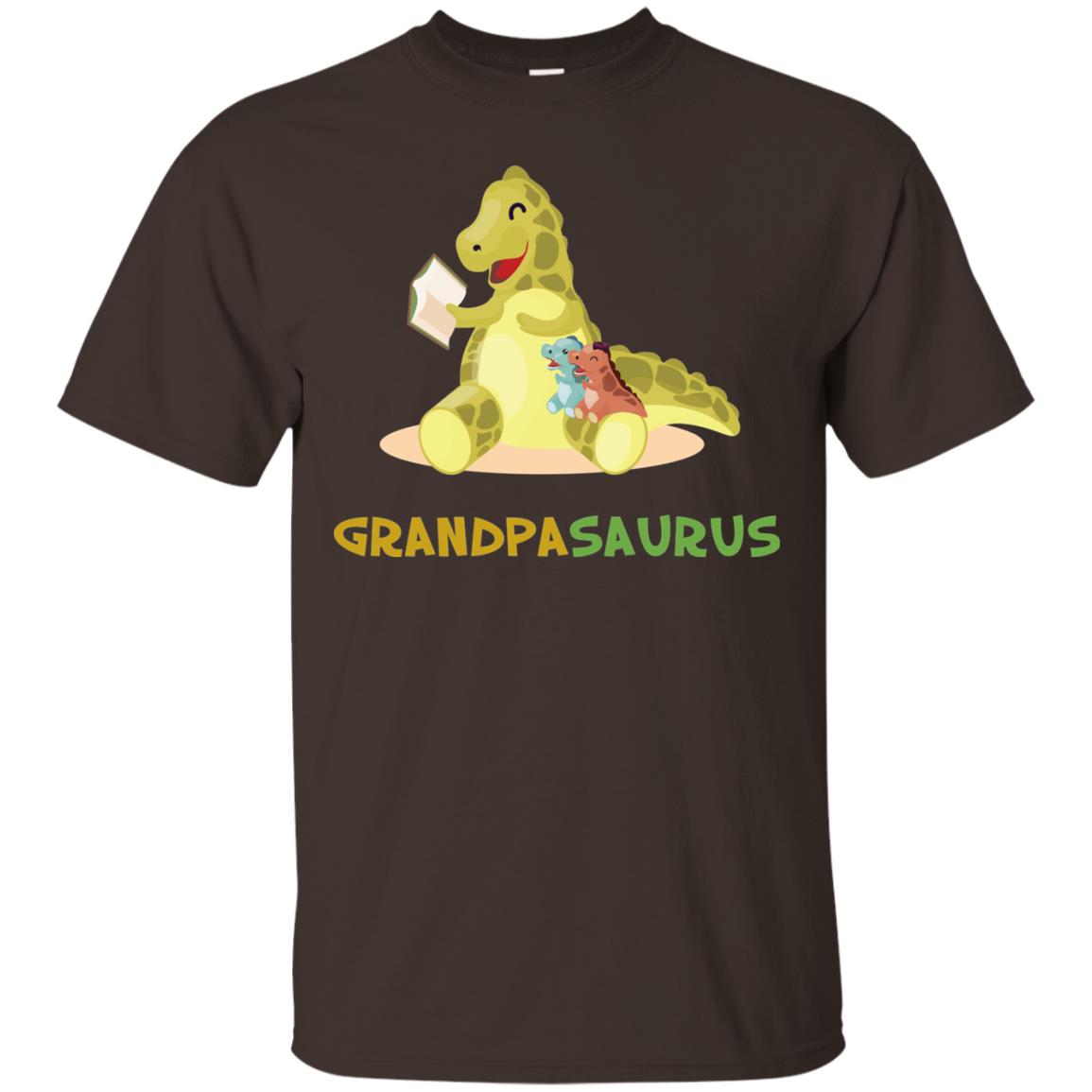 Grandpasaurus Granddad Grandpa Shirt Dark Chocolate
